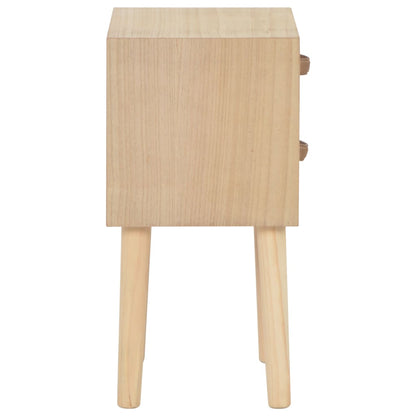 Sängbord med 2 lådor 30x25x49,5 cm massiv furu