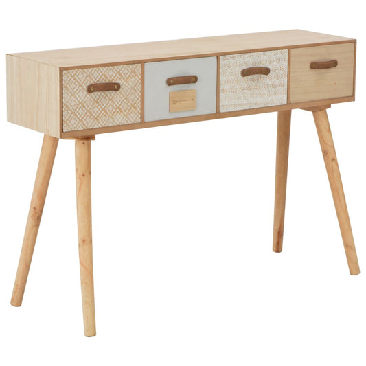 Avlastningsbord Konsollbord Trä med 4 lådor 110x30x75 cm massiv furu