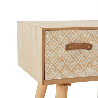 Avlastningsbord Konsollbord Trä med 4 lådor 110x30x75 cm massiv furu
