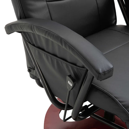 Fåtölj Svart Snurrbar TV-fåtölj konstläder