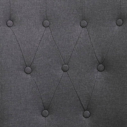 Matstol Mörkgrå med armstöd tyg