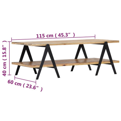 Soffbord Trä 115x60x40 cm massivt mangoträ