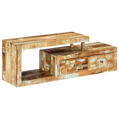 TV-bänk 120x30x40 cm massivt återvunnet trä