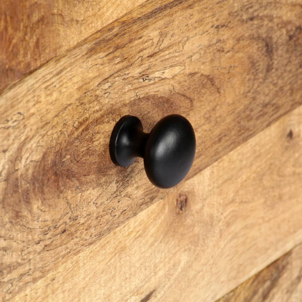 Skänk Svart Trä 150x40x75 cm massivt mangoträ