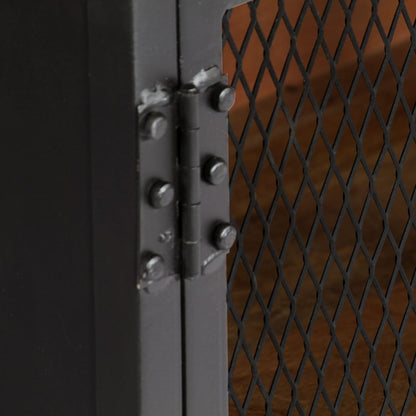 Skänk Svart Trä 150x40x75 cm massivt mangoträ