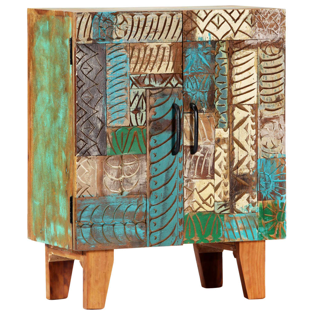 Skänk Trä Handsnidad 60x30x75 cm massivt återvunnet trä