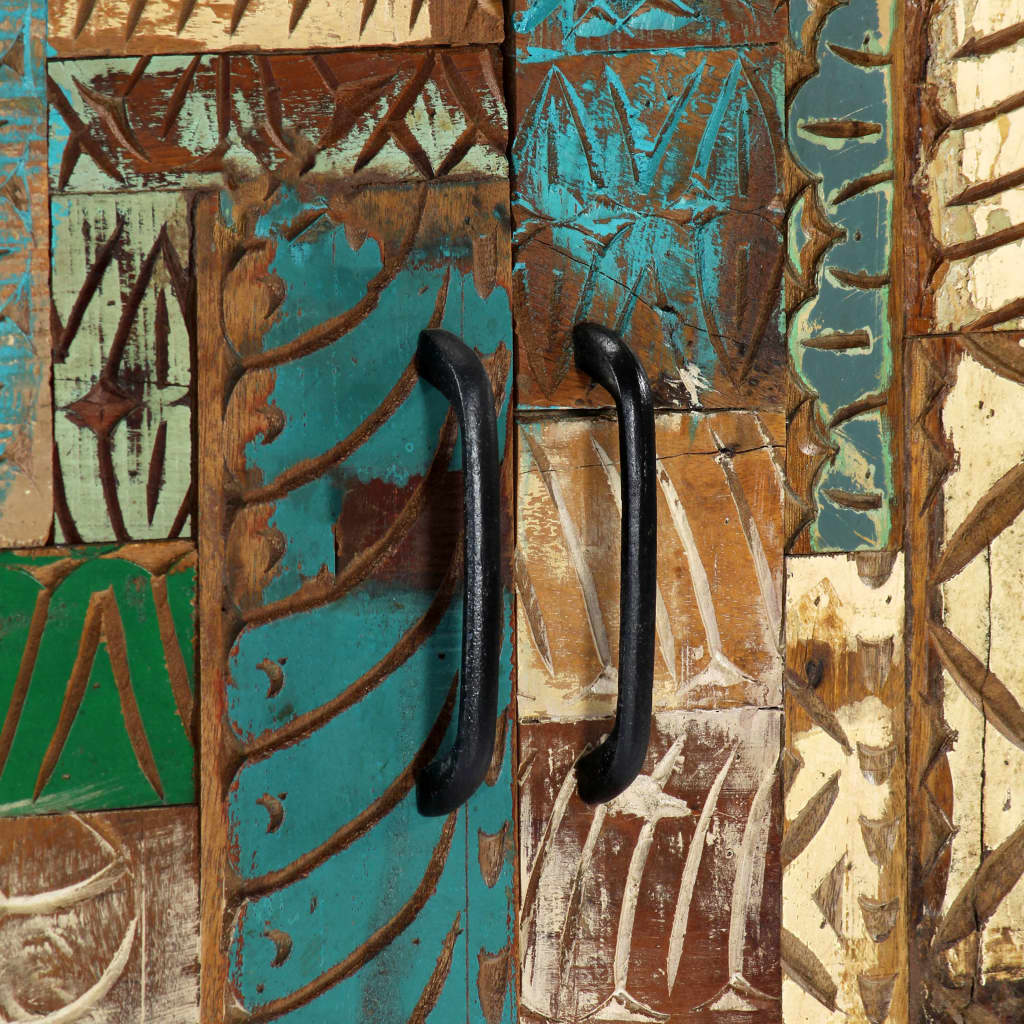 Skänk Trä Handsnidad 60x30x75 cm massivt återvunnet trä