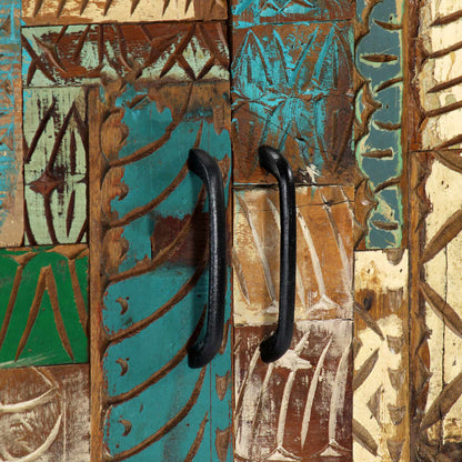 Skänk Trä Handsnidad 60x30x75 cm massivt återvunnet trä