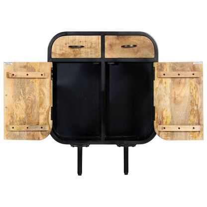 Skänk Trä 60x30x75 cm massivt mangoträ och järn