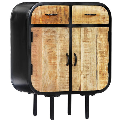 Skänk Trä 60x30x75 cm massivt mangoträ och järn