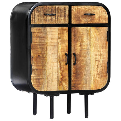 Skänk Trä 60x30x75 cm massivt mangoträ och järn