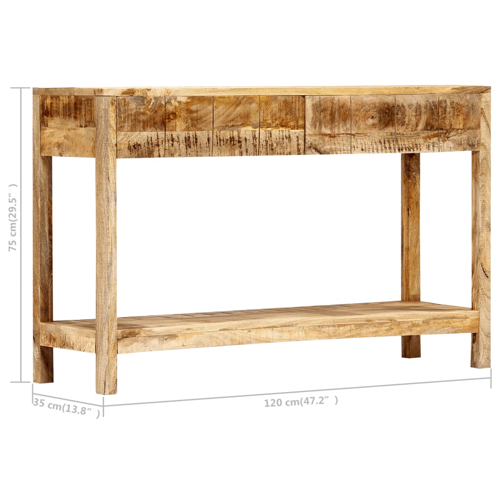 Avlastningsbord Konsollbord Trä 120x35x75 cm massivt mangoträ