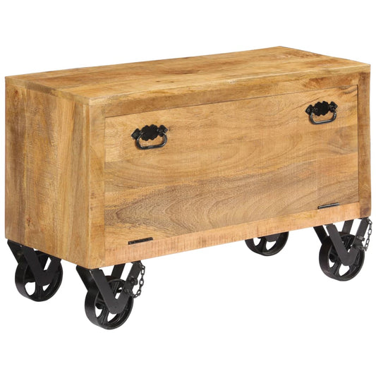 Skoställ Trä Skoskåp 86x35x55 cm massivt mangoträ