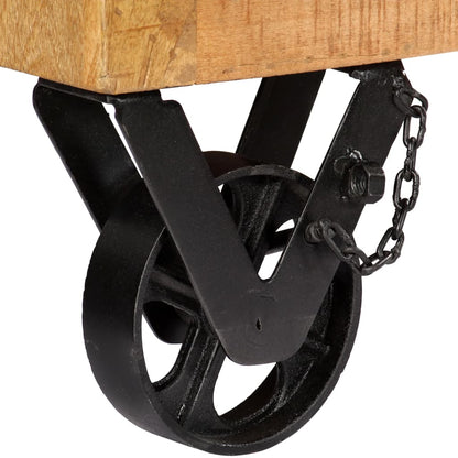 Skoställ Trä Skoskåp 86x35x55 cm massivt mangoträ