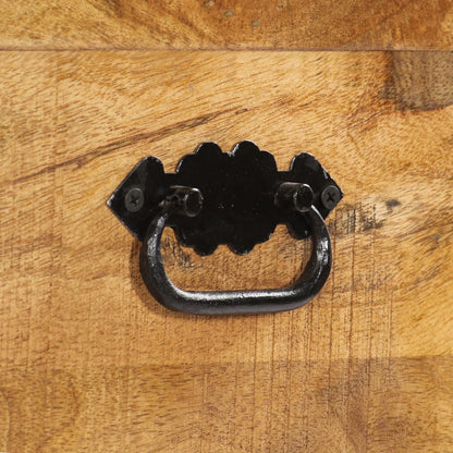 Skoställ Trä Skoskåp 86x35x55 cm massivt mangoträ