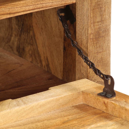 Skoställ Trä Skoskåp 86x35x55 cm massivt mangoträ