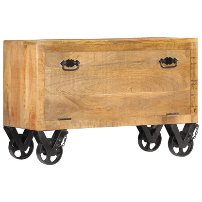 Skoställ Trä Skoskåp 86x35x55 cm massivt mangoträ