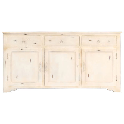 Skänk Vit 160x40x80 cm massivt mangoträ