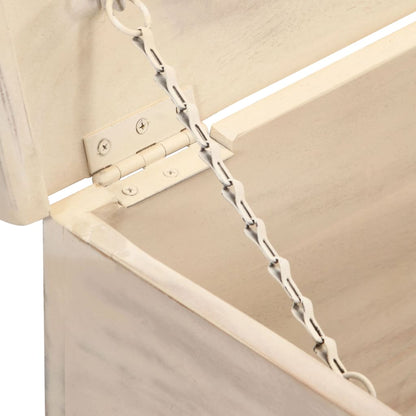 Förvaringsbänk Vit 110x40x45 cm massivt akaciaträ