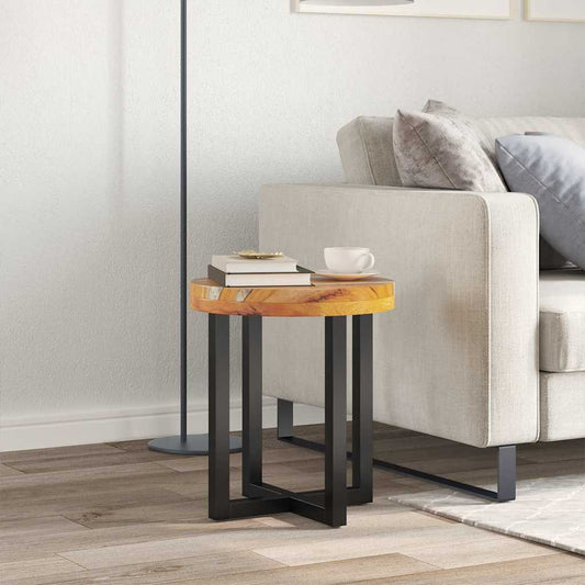 Soffbord Trä 40x45 cm massiv teak och polyresin