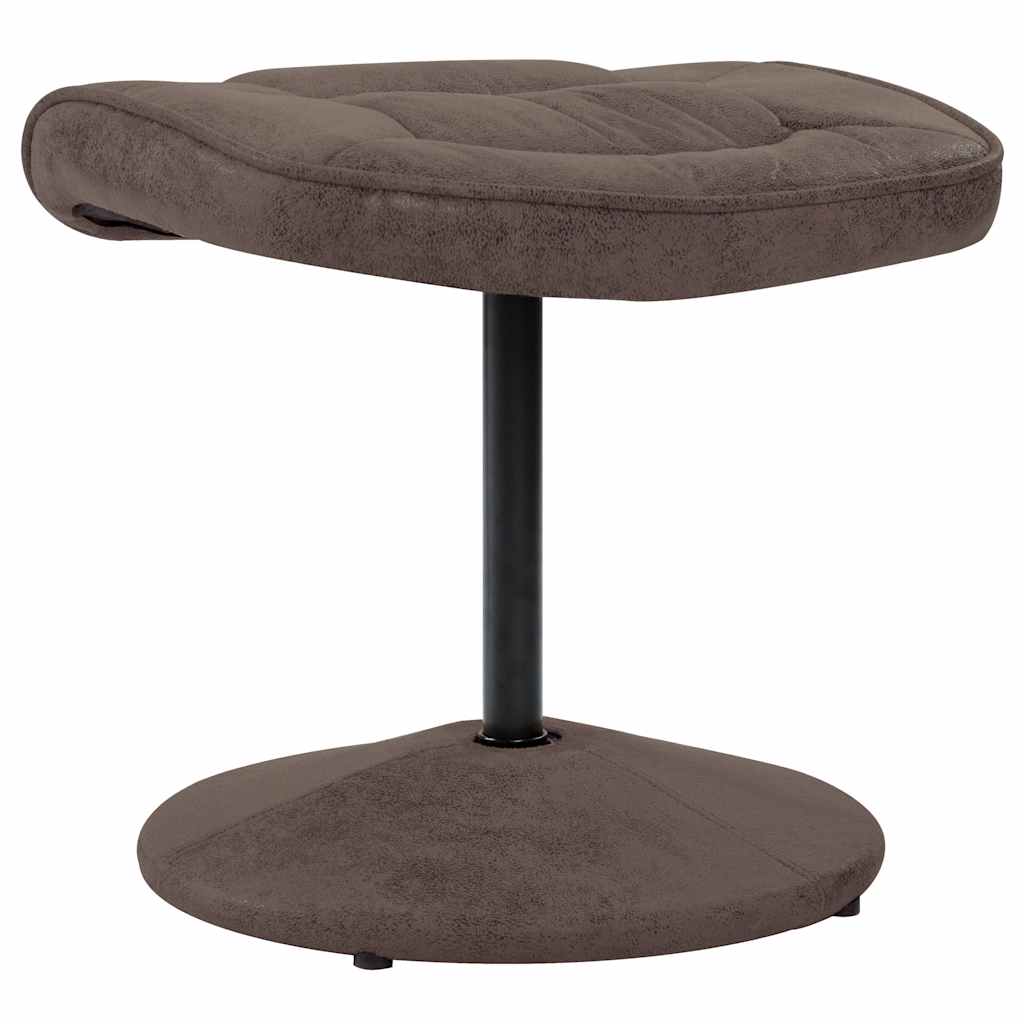 Fåtölj Brun med fotpall konstmocka