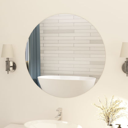 Väggspegel utan ram rund 80 cm glas