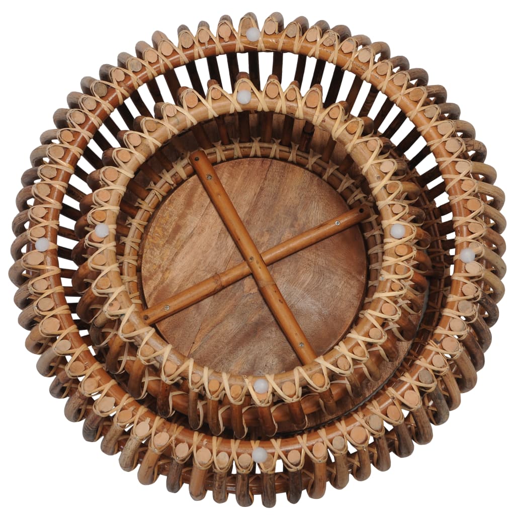 Soffbord Trä 2 st äkta rotting