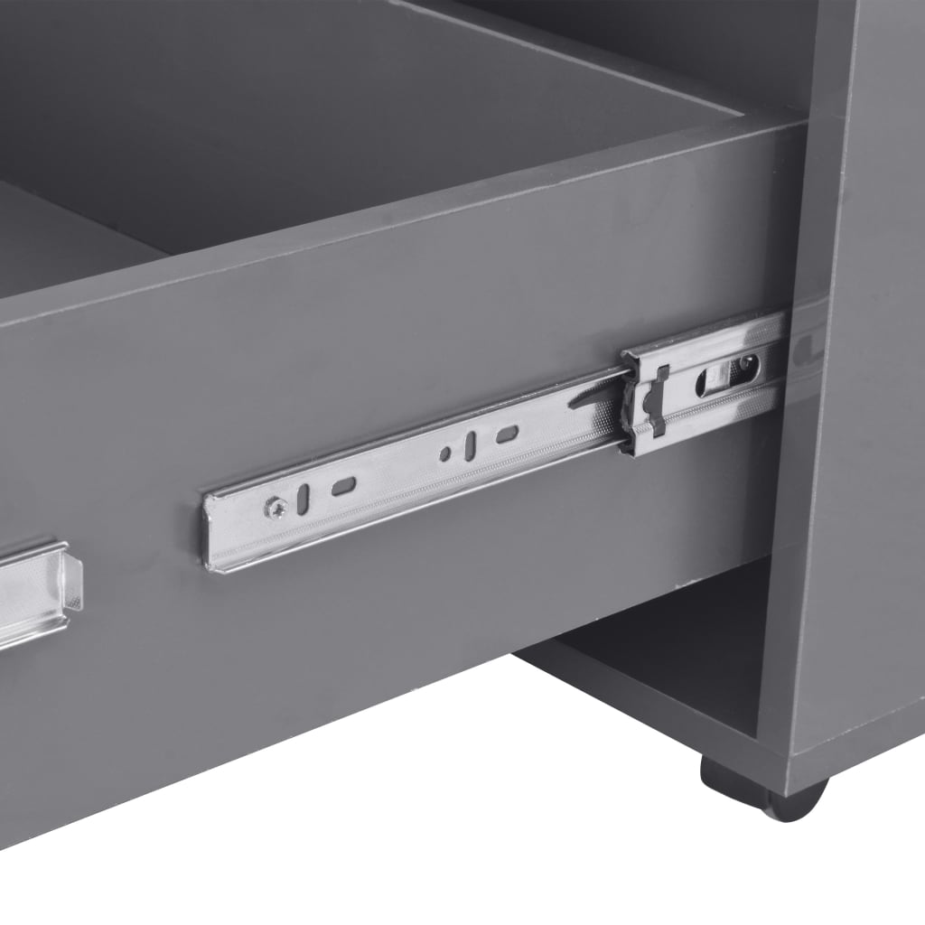 Soffbord Högglans Grå 100x100x35 cm