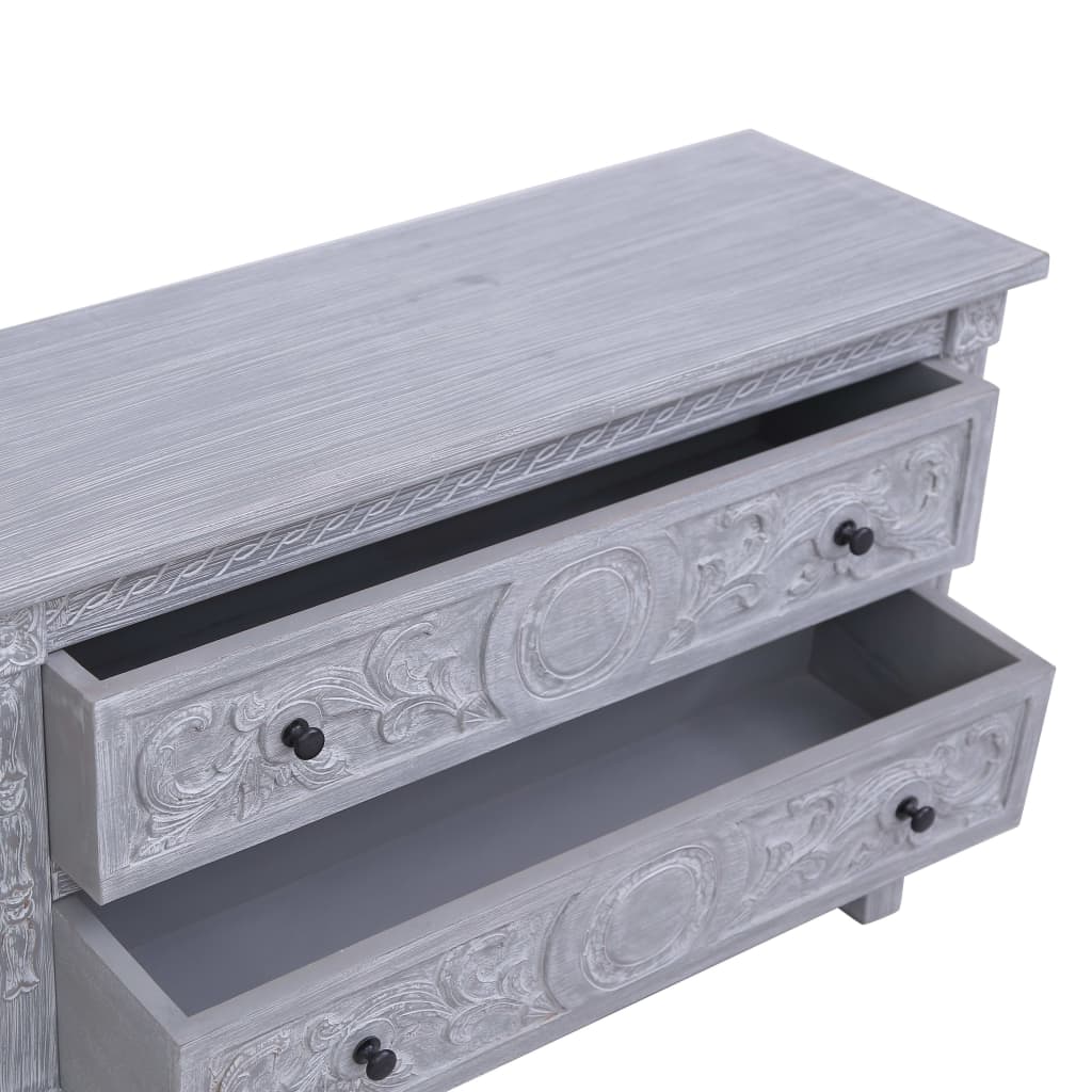 Skänk Trä med 2 lådor 90x30x60 cm massiv mahogny