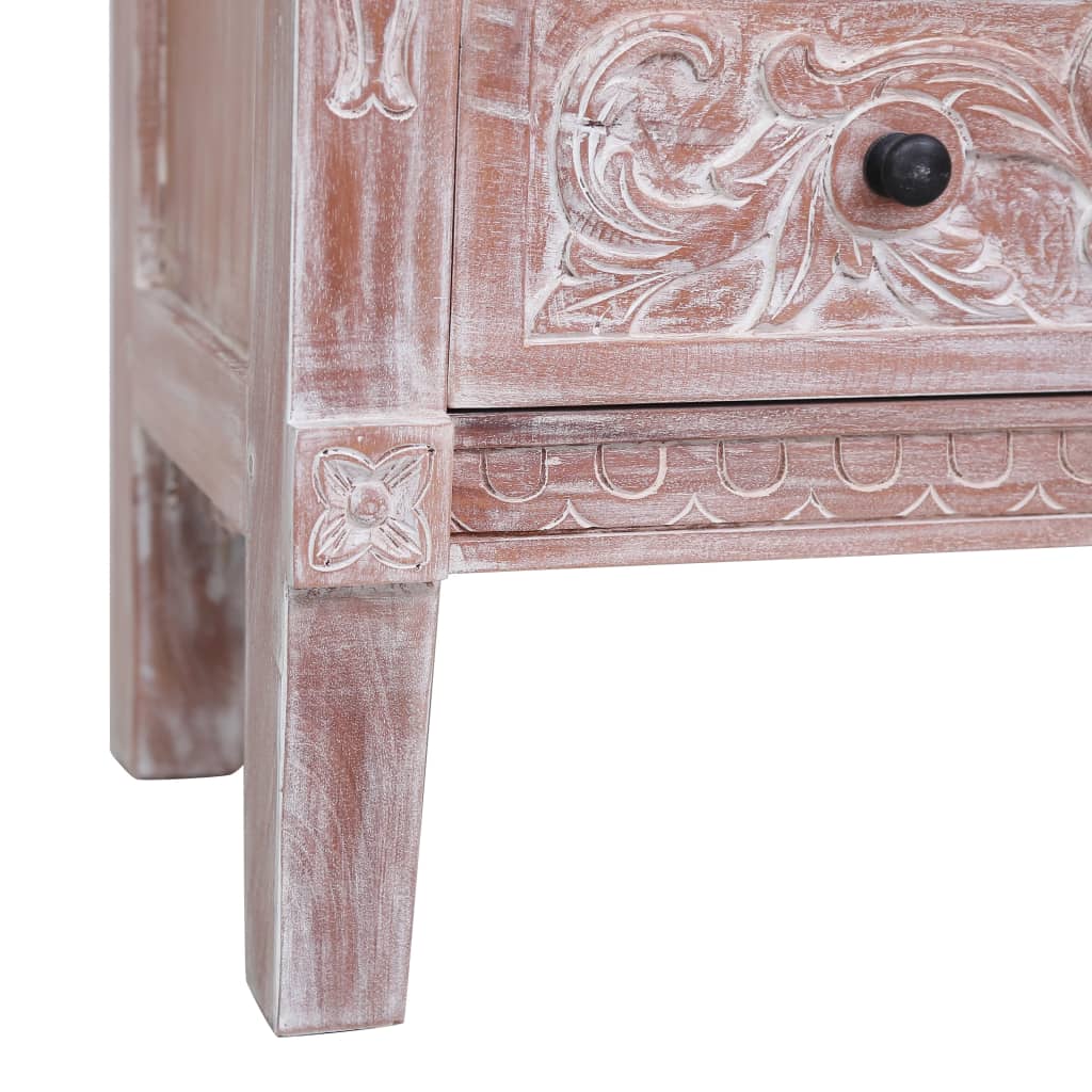 Skänk Trä med 2 lådor 90x30x60 cm massiv mahogny