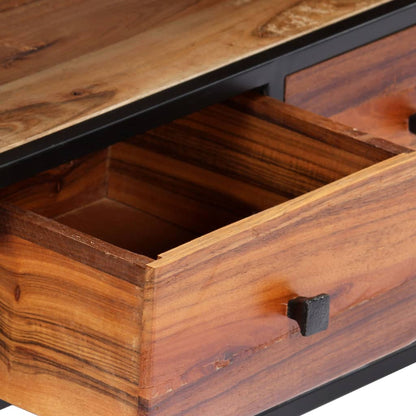 TV-Möbel Trä TV-Bänk 120x30x40 cm massivt återvunnet Trä och stål