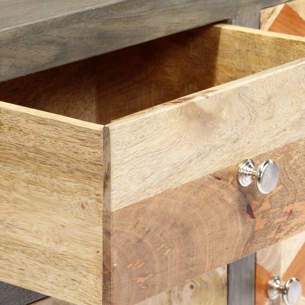 Skänk Grå 75x30x60 cm massivt mangoträ