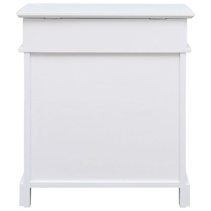 Skoställ Vit Skoskåp 50x28x58 cm kejsarträ