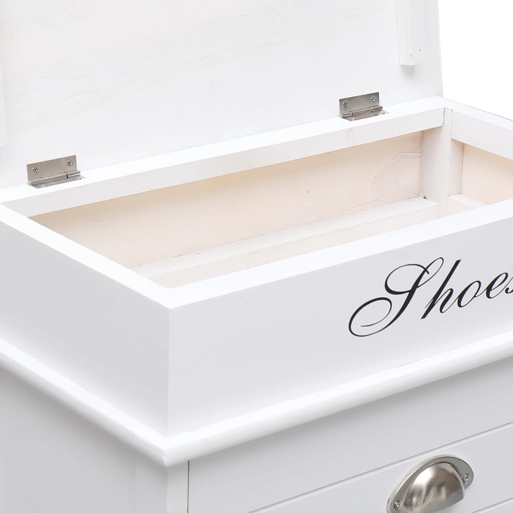 Skoställ Vit Skoskåp 50x28x58 cm kejsarträ