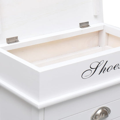 Skoställ Vit Skoskåp 50x28x58 cm kejsarträ