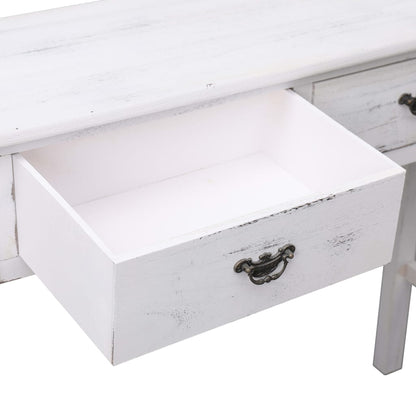 Avlastningsbord antikvit 90x30x77 cm trä