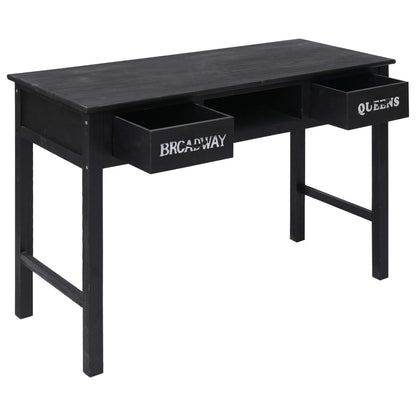 Avlastningsbord Konsollbord Svart 110x45x76 cm trä