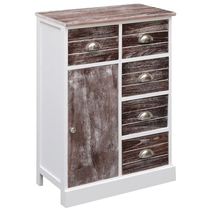 Skänk Brun med 10 lådor Brun 113x30x79 cm trä