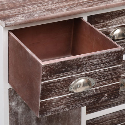 Skänk Brun med 10 lådor Brun 113x30x79 cm trä