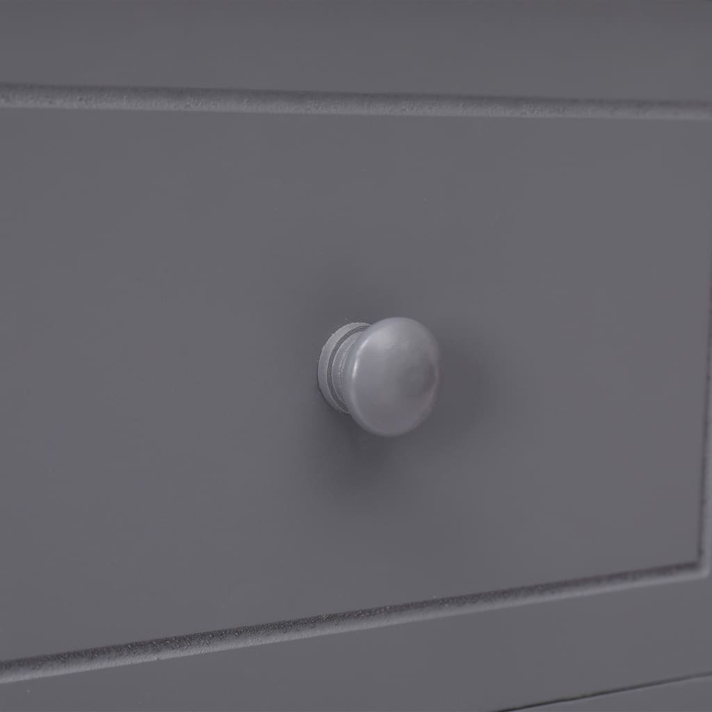 Skänk Grå med 10 lådor 113x30x79 cm trä