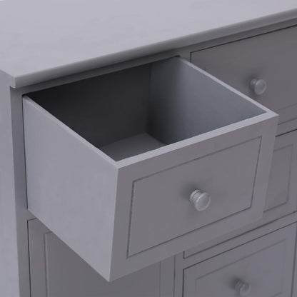 Skänk Grå med 10 lådor 113x30x79 cm trä