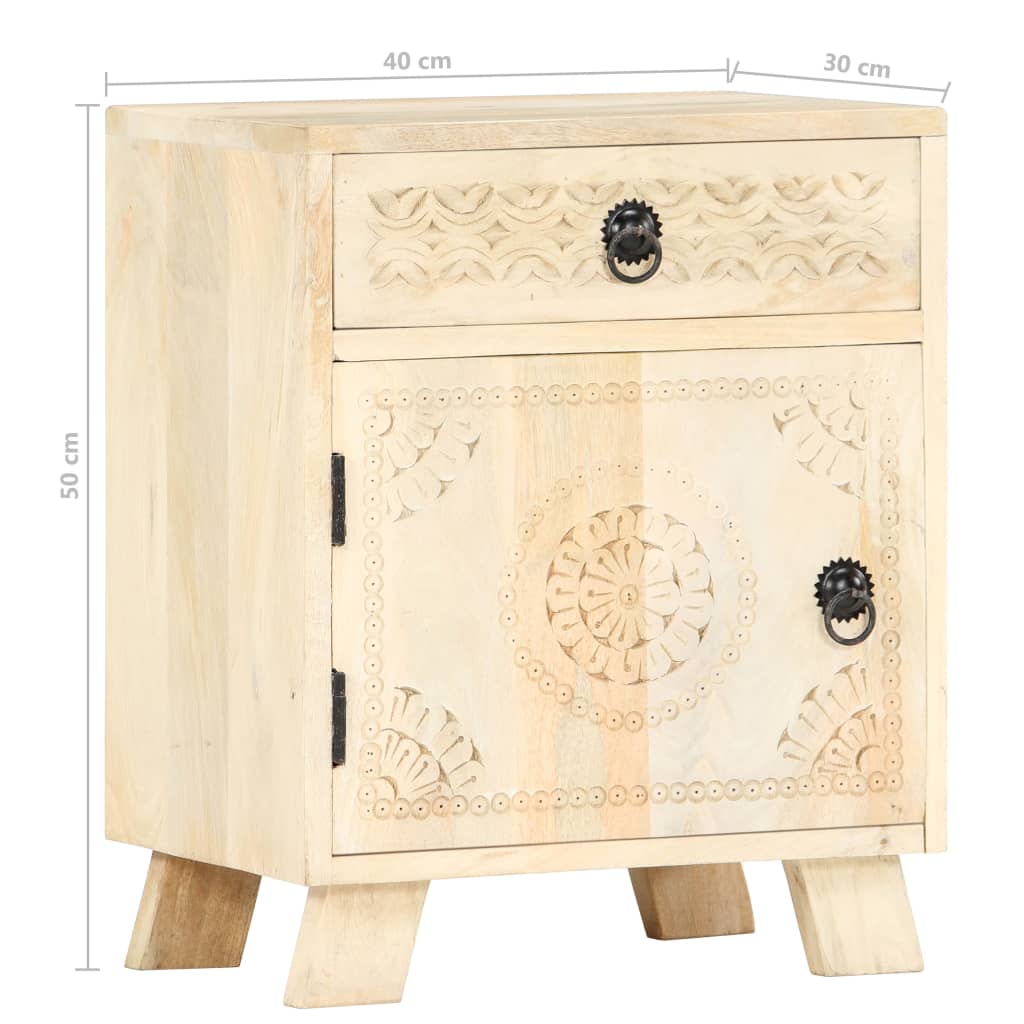 Sängbord 40x30x50 cm massivt mangoträ