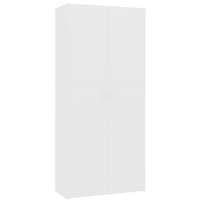 Skoställ Vit Skoskåp 80x35,5x180 cm