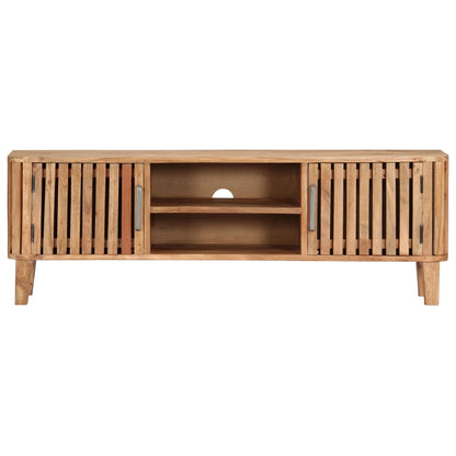 TV-bänk 130x30x45 cm massivt akaciaträ