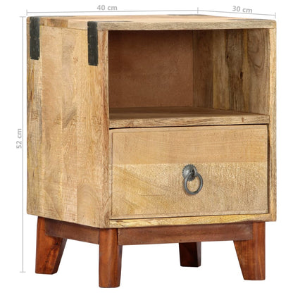 Sängbord Nattduksbord Trä 40x30x52 cm massivt robust mangoträ