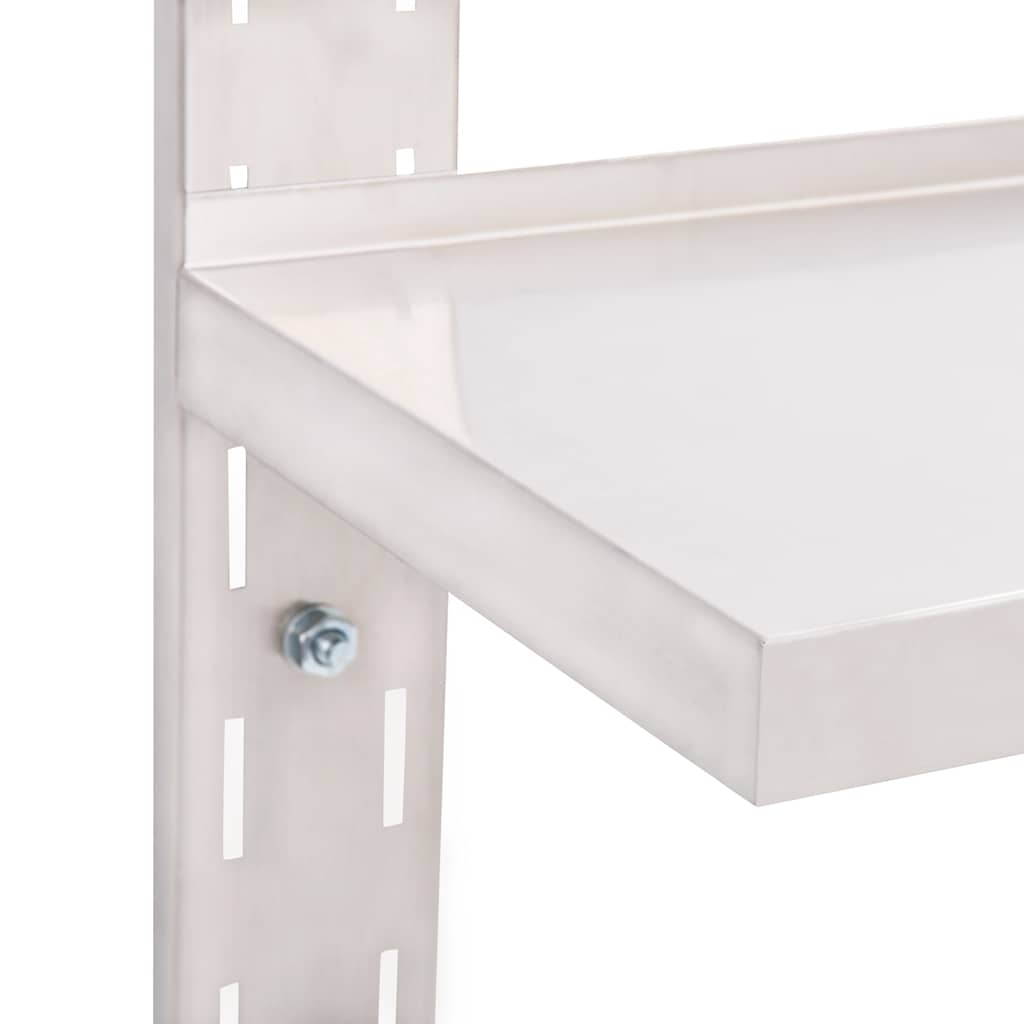 Vägghylla DIV. Svävande Flytande 2 plan rostfritt stål 100x30 cm