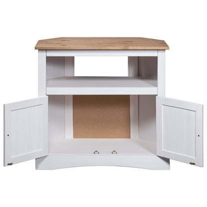 Avlastningsbord Konsollbord Vit mexikansk coronastil furu Vit 80x43x78 cm
