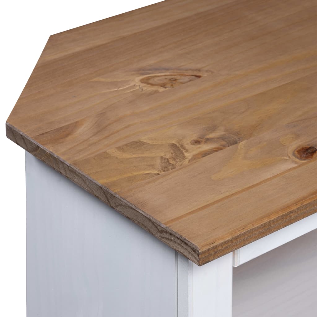 Avlastningsbord Konsollbord Vit mexikansk coronastil furu Vit 80x43x78 cm