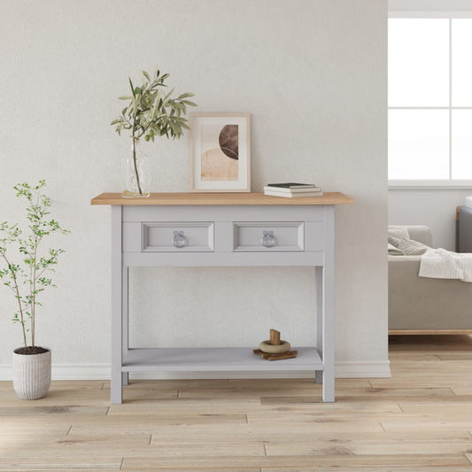 Avlastningsbord Konsollbord Grå mexikansk Coronastil furu 90x34,5x73 cm