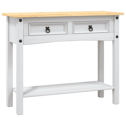 Avlastningsbord Konsollbord Vit mexikansk Coronastil furu 90x34,5x73 cm